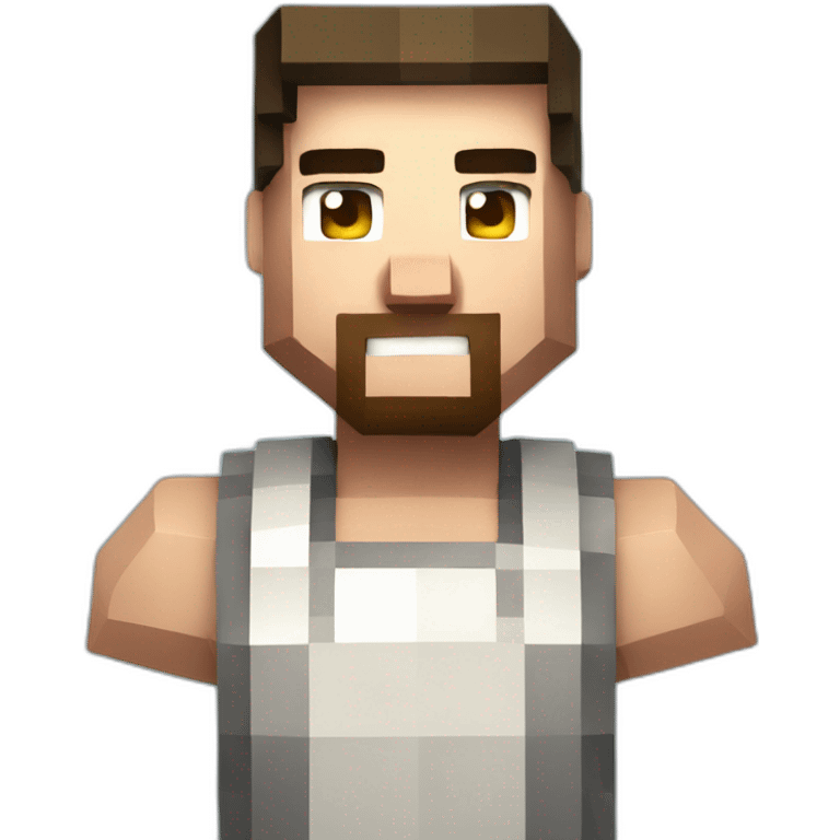 Minecraft man with diamonds emoji