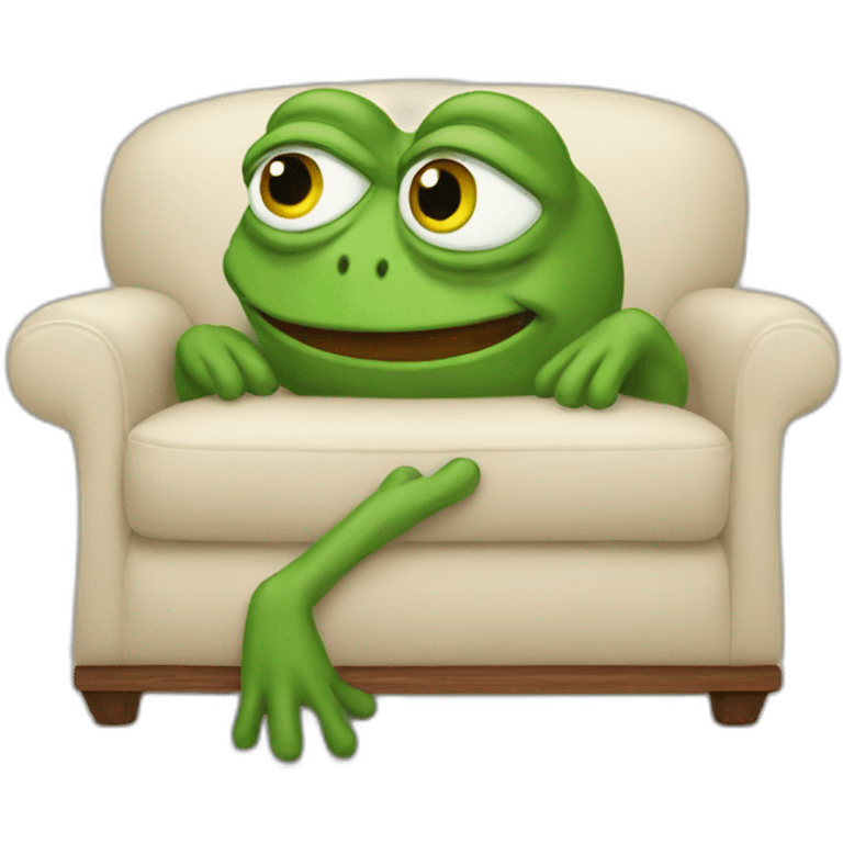 pepe in sofa emoji