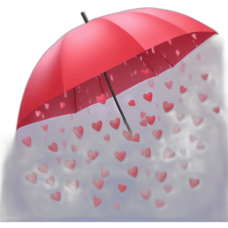 umbrella raining hearts emoji