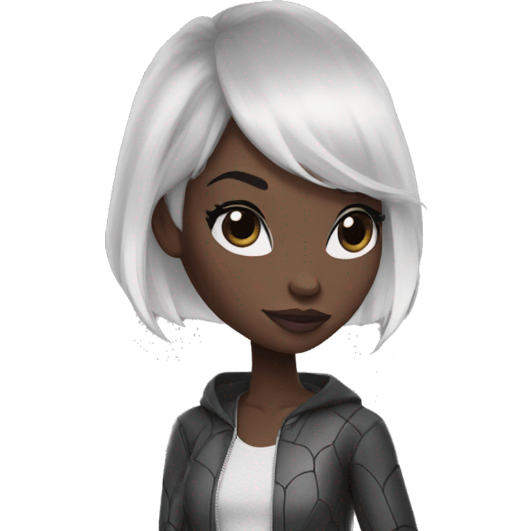 Black girl stylish spider gwen emoji