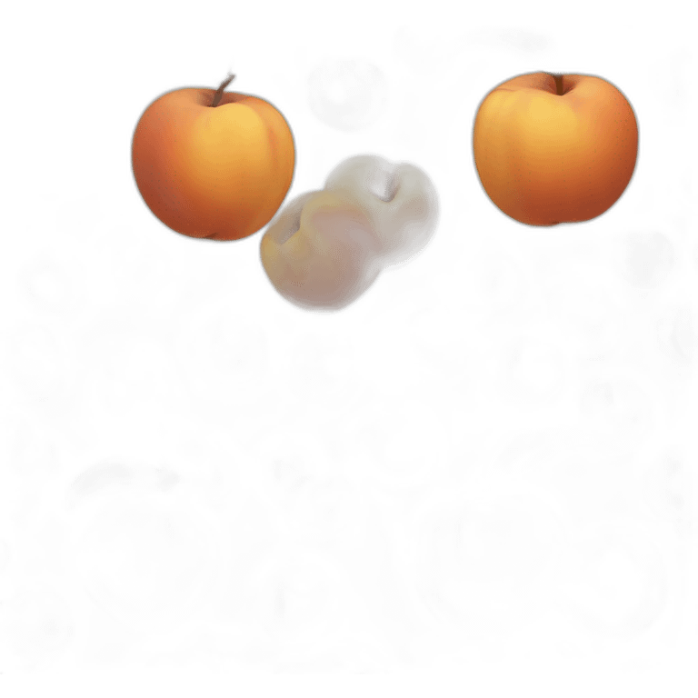 Brown peach emoji