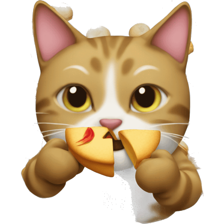 cat eating a fortune cookie  emoji