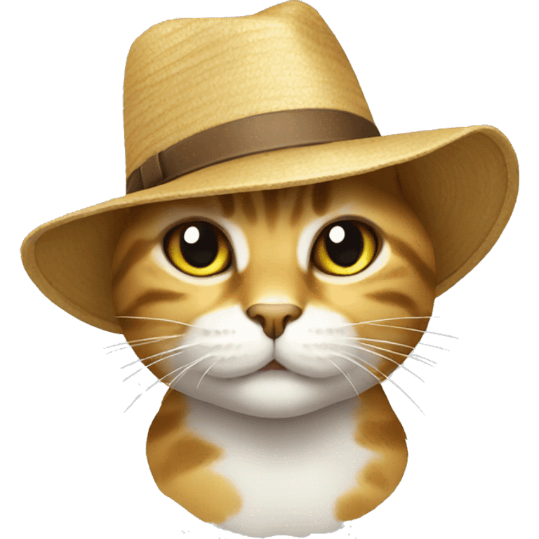 Hat cat emoji