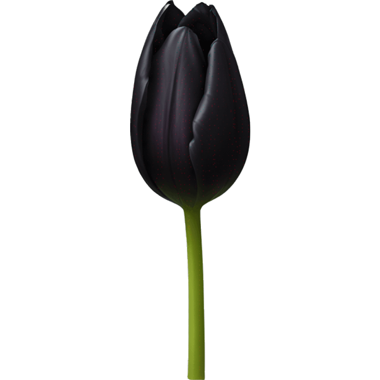 Black tulip emoji