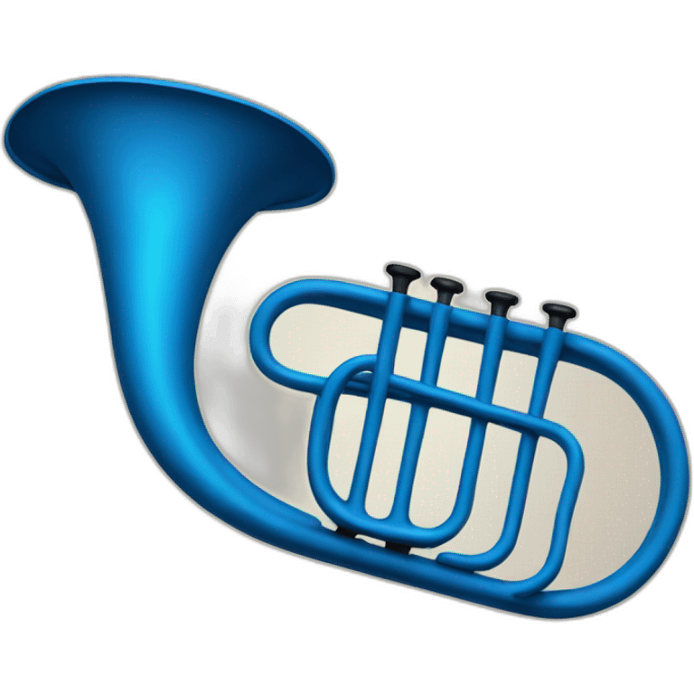 Blue hunting horn emoji