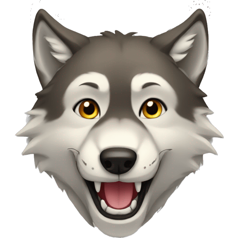 Wolf smile  emoji