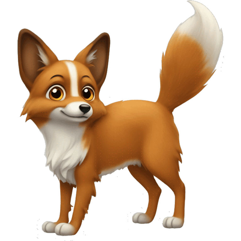 Renard un papillon  emoji