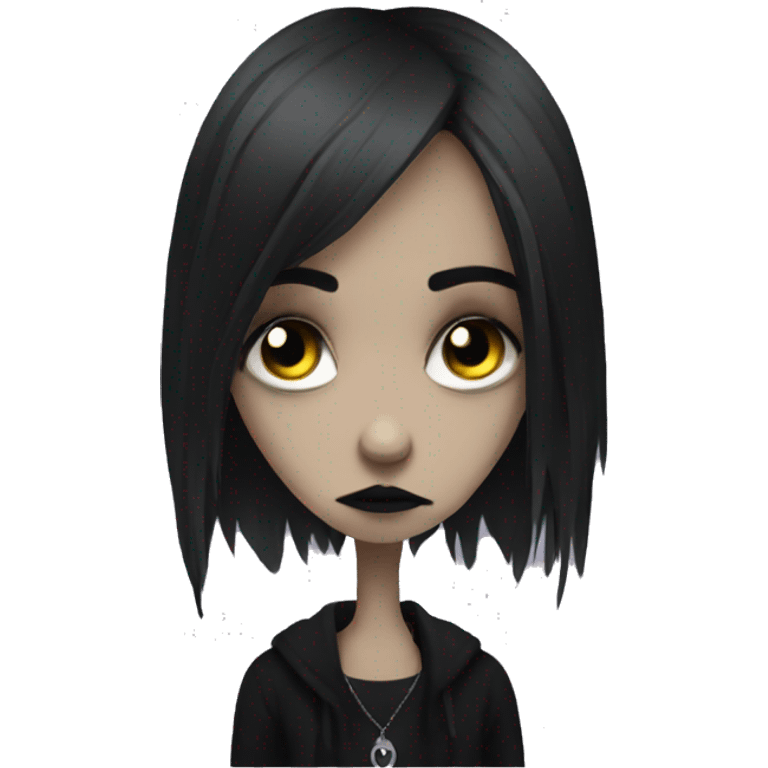 goth sad girl emoji