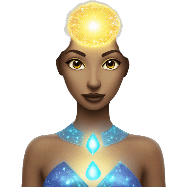 Pleiadian radiant glowing diva woman female third eye emoji