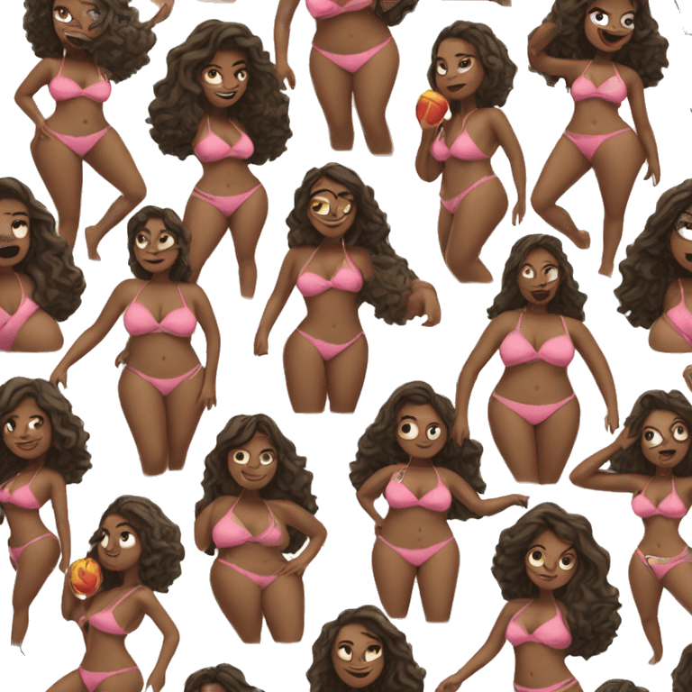 Curvy woman in Bikini emoji