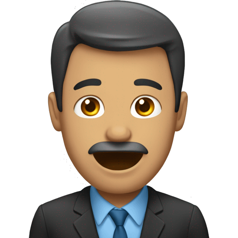 Un hombre con la lengua afuera emoji