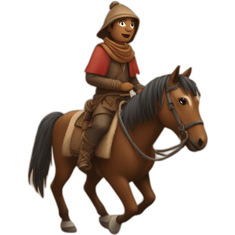 Nomad on horse emoji