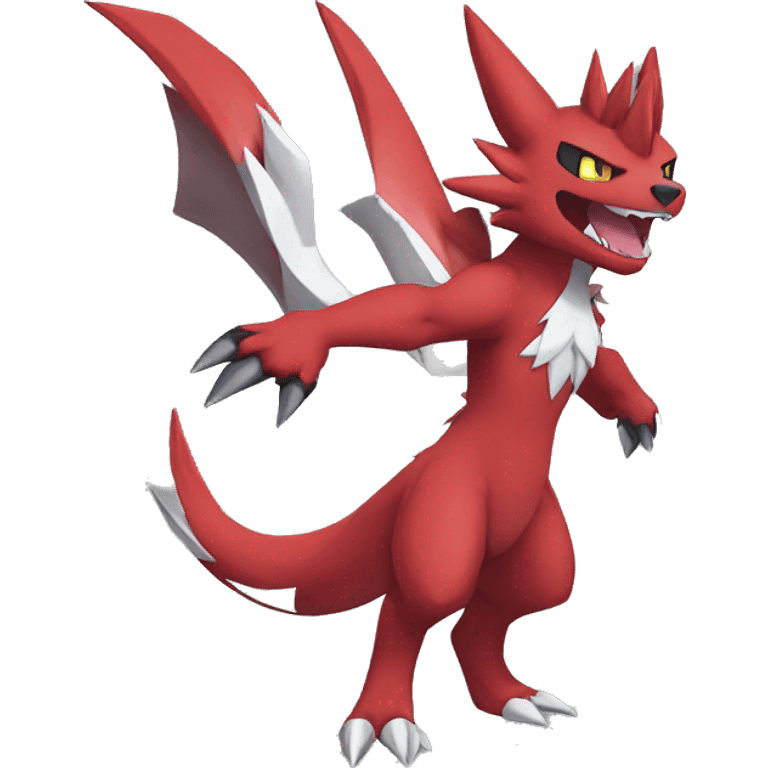 Full body cute cool Guilmon-Zoroark-Zangoose-Incineroar emoji