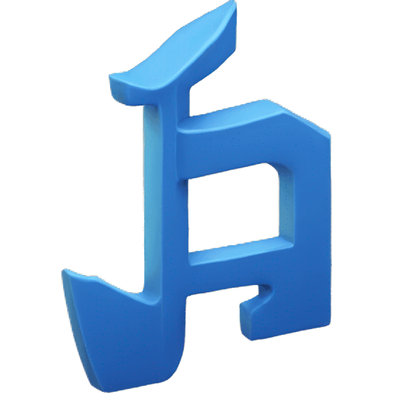 a strong blue mas symbol emoji