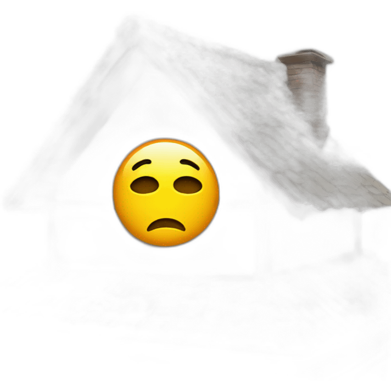 sad emoji under a roof emoji