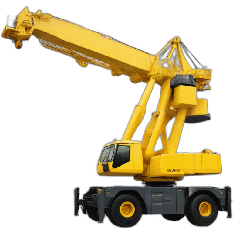 Yellow telescopic all terrein crane emoji