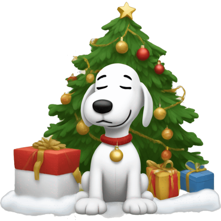 Cozy Christmas snoopy emoji