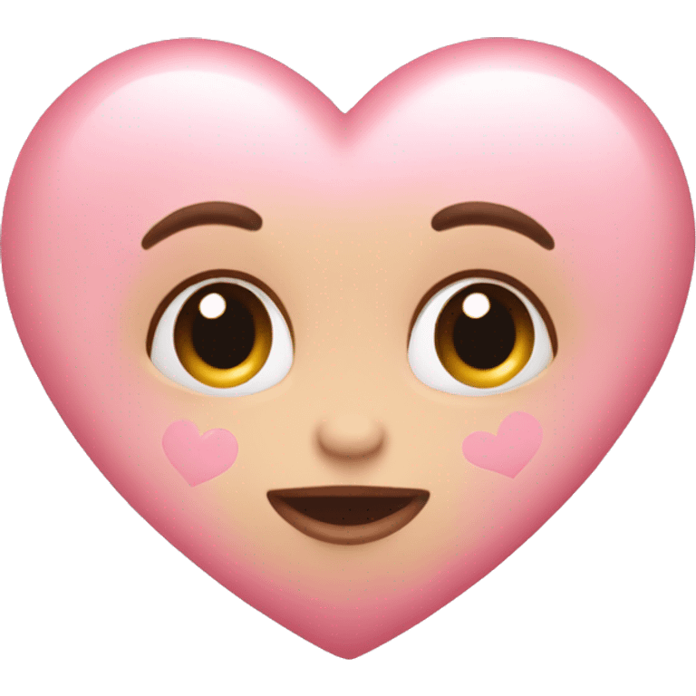 Baby pink love heart emoji