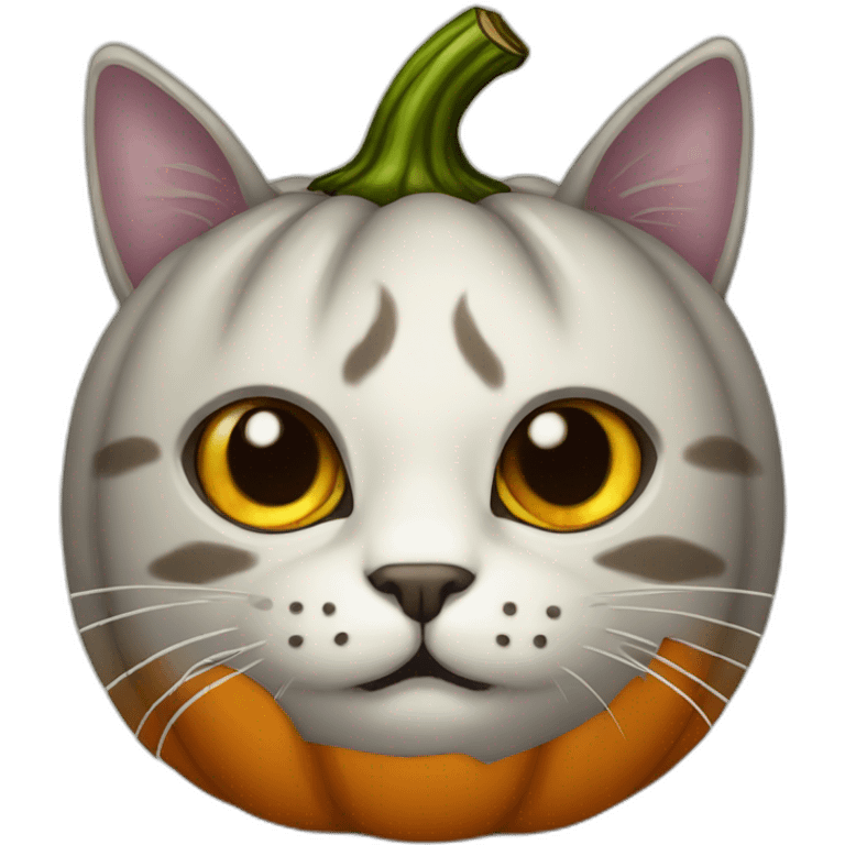 cat head pumkin emoji