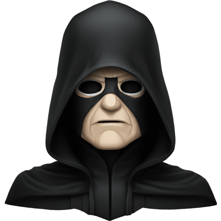 palpatine under a black hood emoji