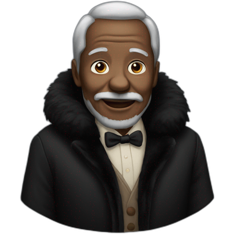 black Fur coat old man emoji