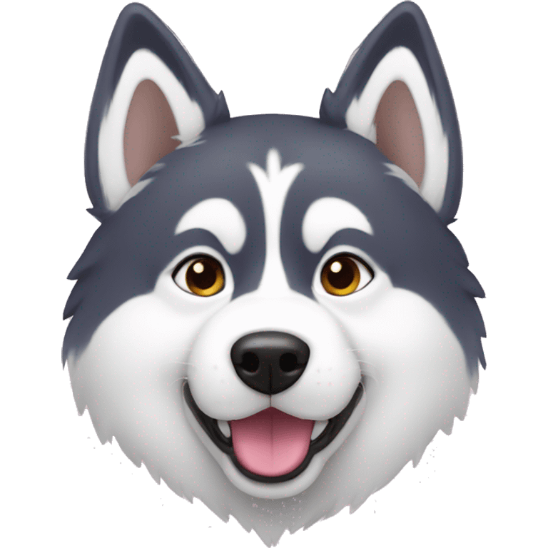 husky with hearts around its head emoji