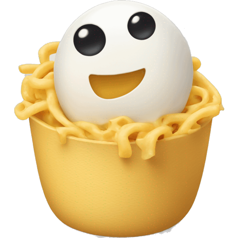 Noodle and egg with cheese emoji