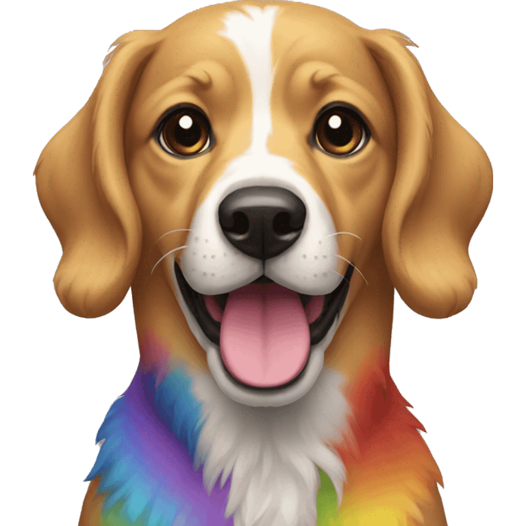 Rainbow dog emoji