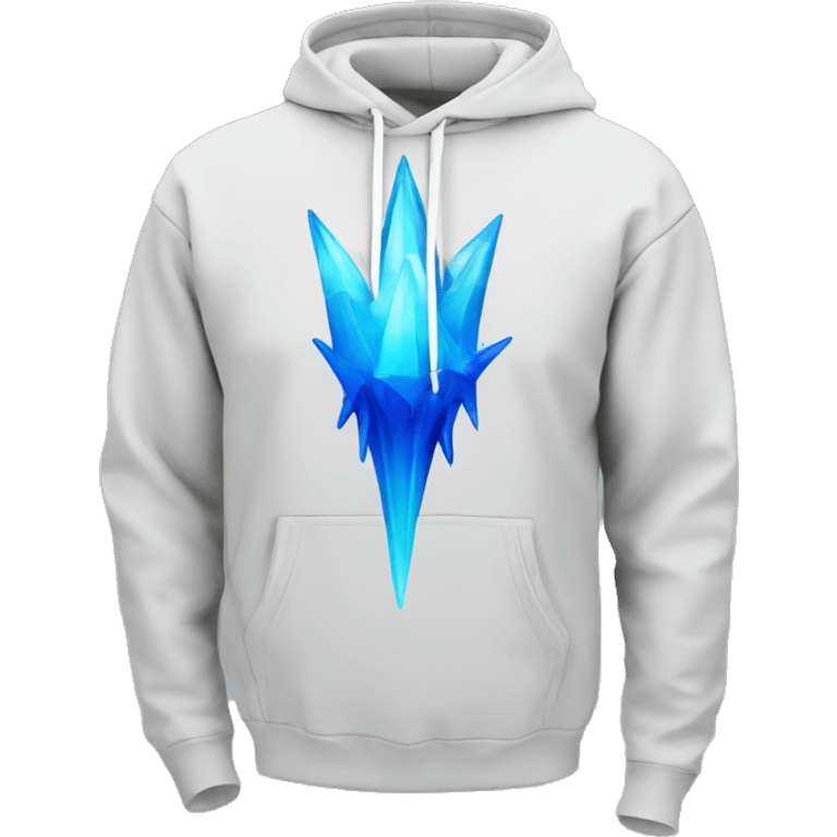 blue crystal spikes on hoodie emoji