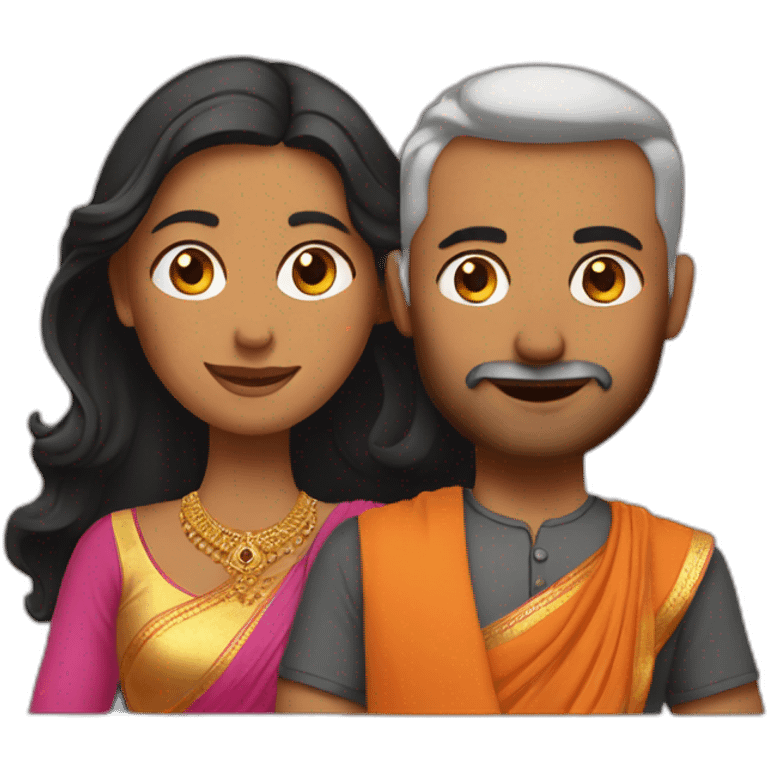 Me and My wife in india emoji