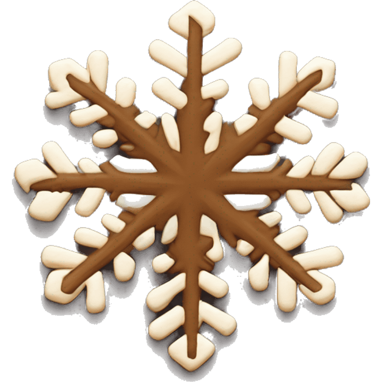 Brown snowflake emoji