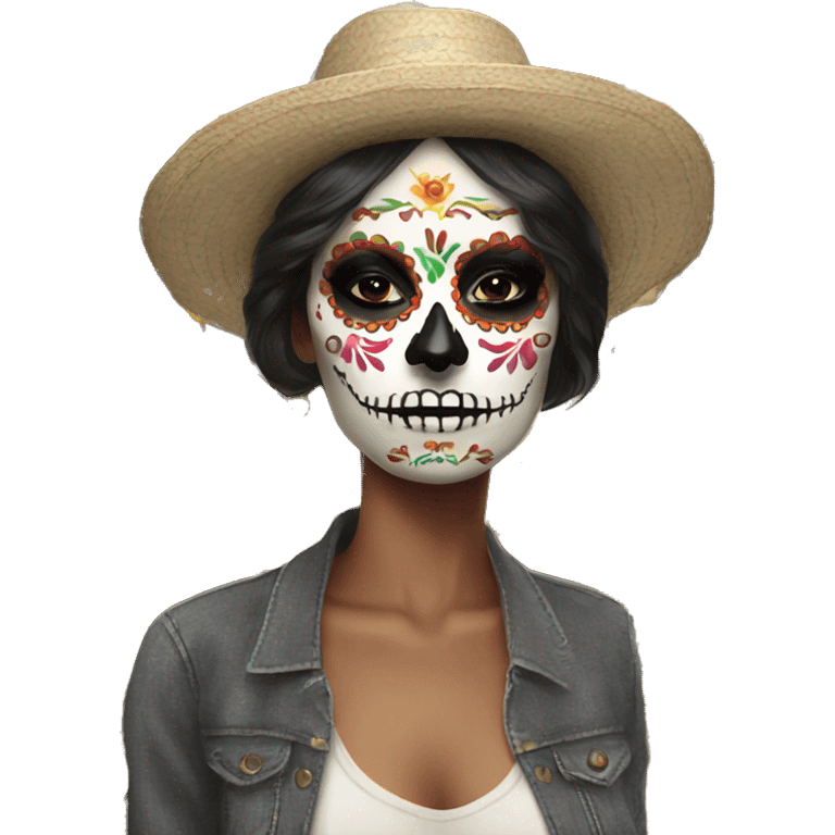 mexican skull make up emoji