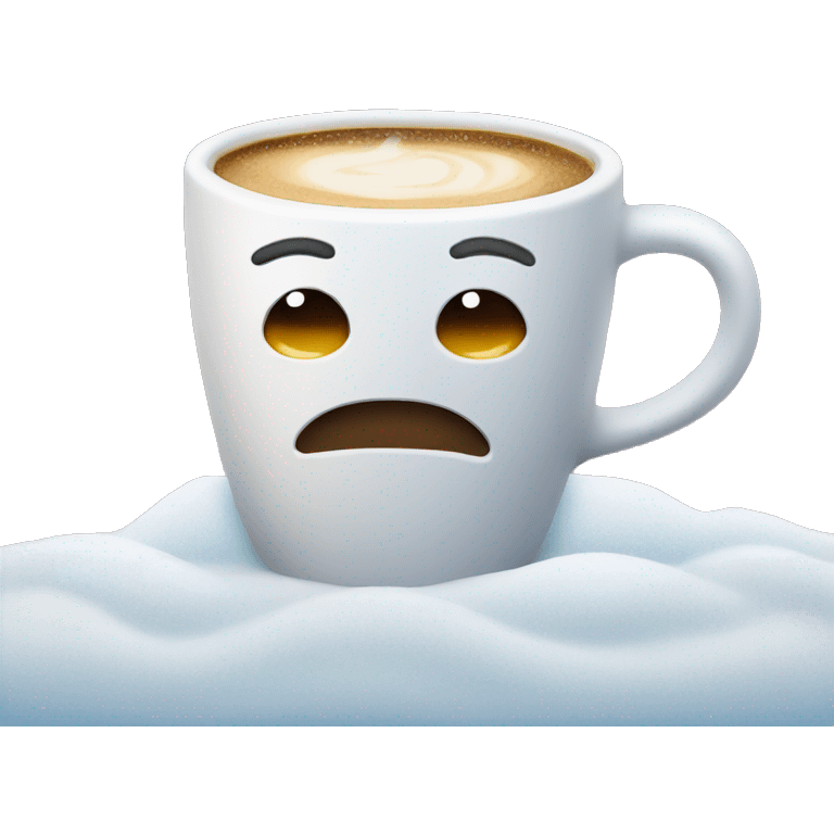 Coffee cup in a snow emoji