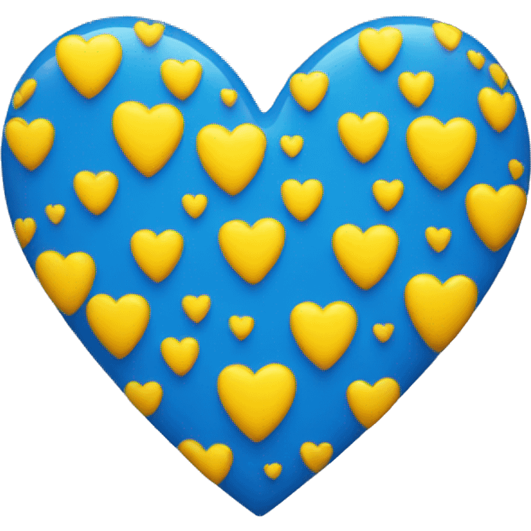 Blue and yellow heart  emoji