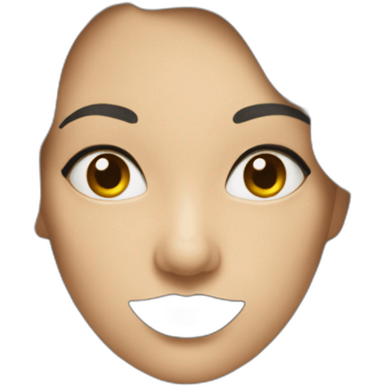 Femme chauve avec une moustache  emoji