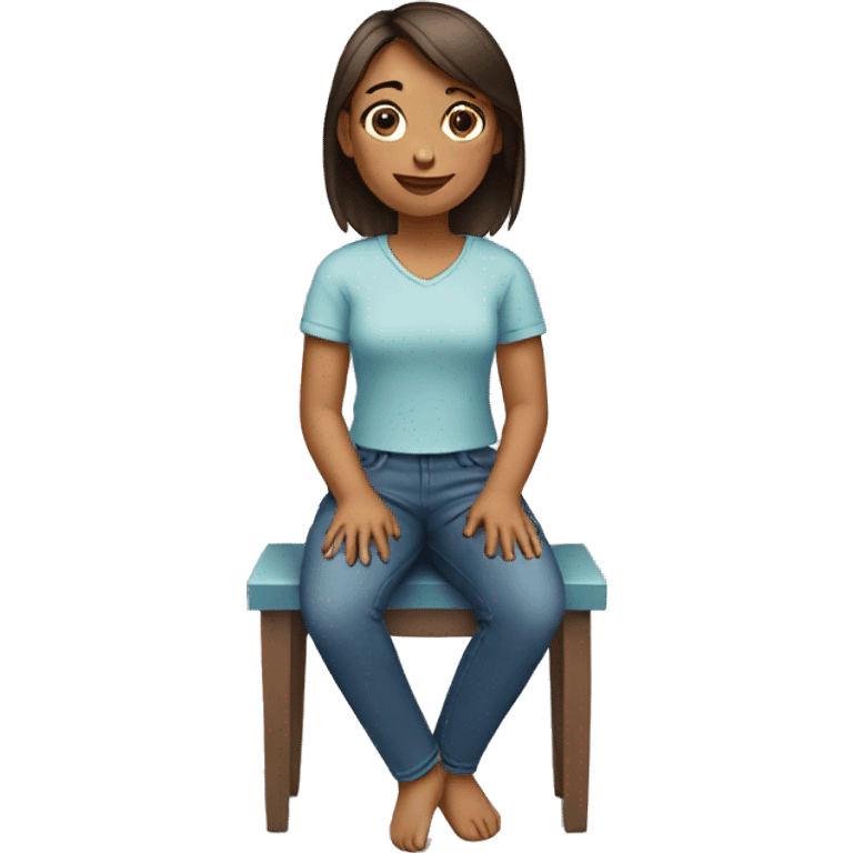 girl sitting  emoji