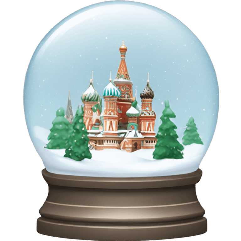 Christmas snow globe with snowy Moscow  emoji