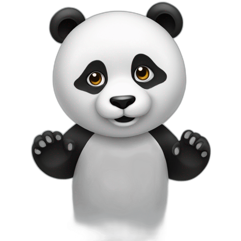 Panda-programmer-with-headphine emoji