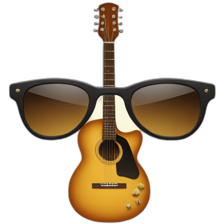 guitare lunette de soleil emoji