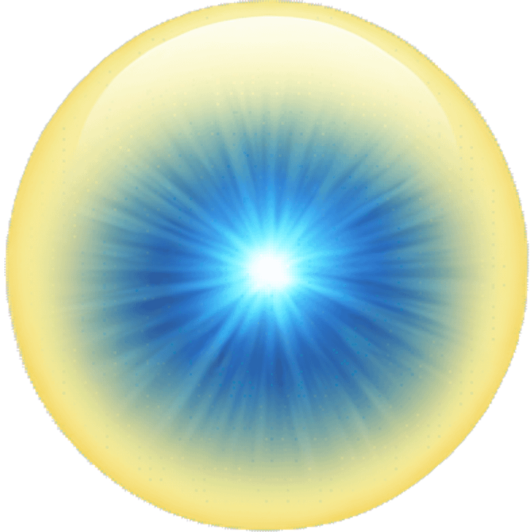 blue light sphere radiating aura  emoji