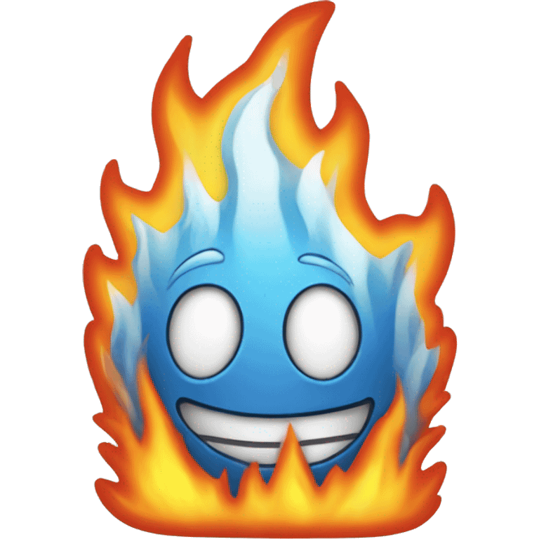 Burning ice emoji