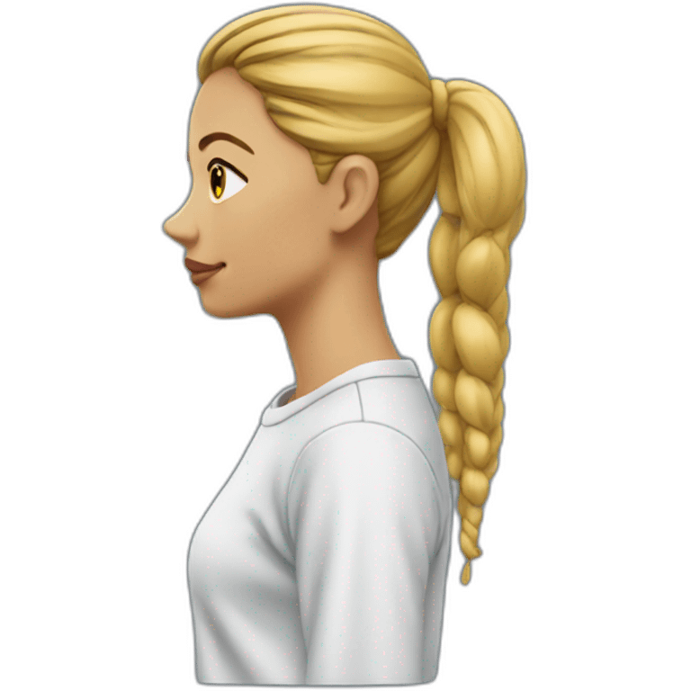 sweatshirt woman side view emoji