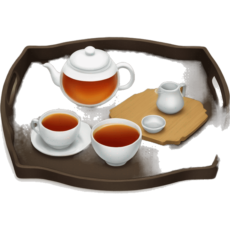 chinese tray with tea emoji