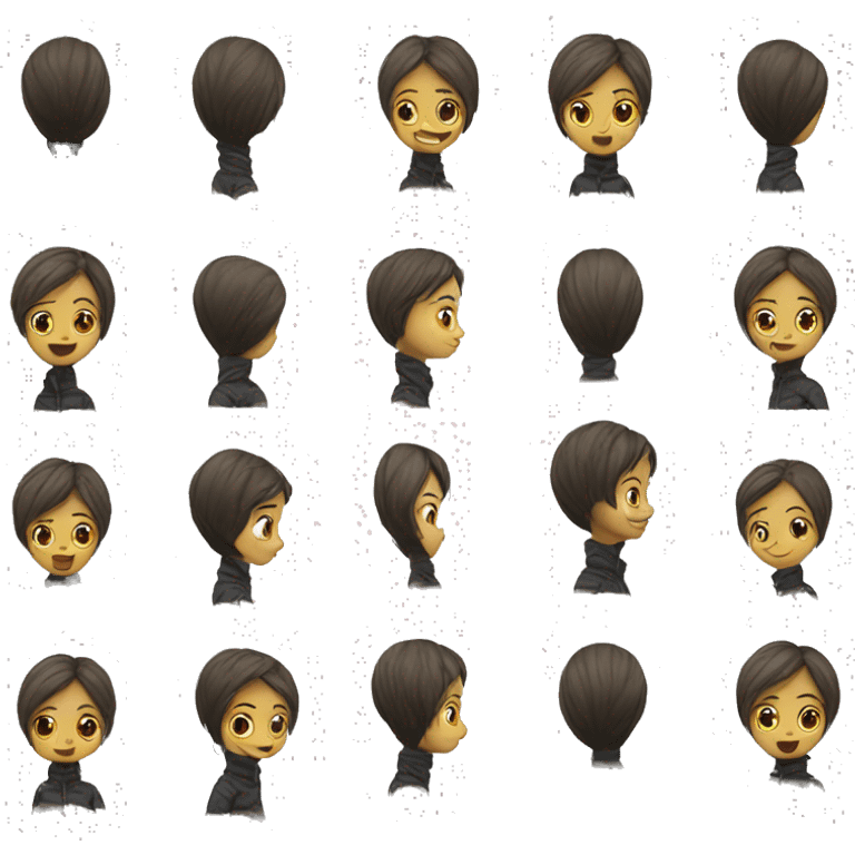 a short hair girl snowboard emoji