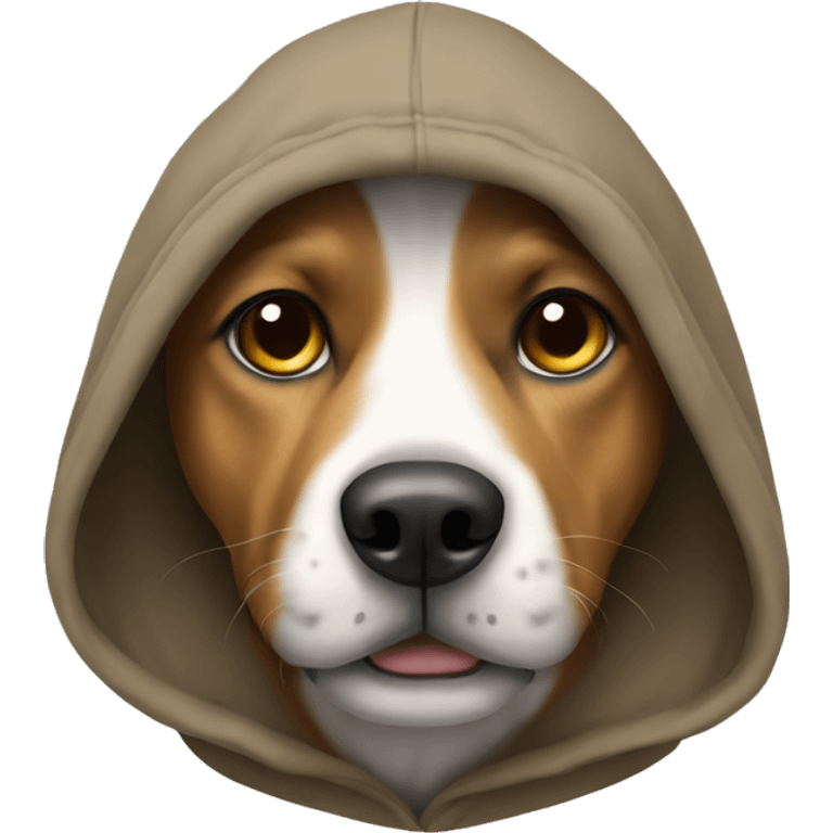 Dog wearing a hoodie  emoji