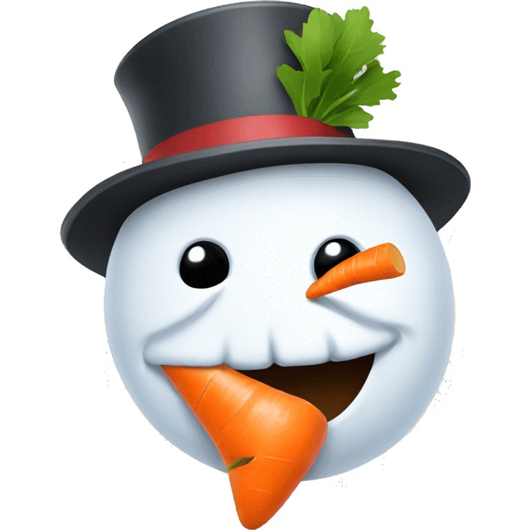 snowman eating a carrot  emoji