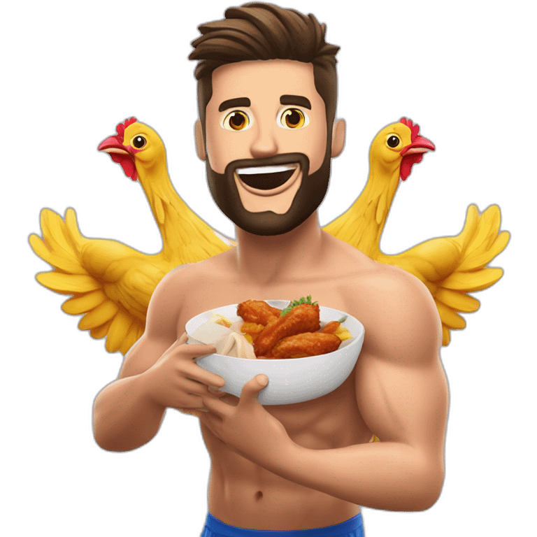 Olivier Giroud qui mange des chiken wings emoji