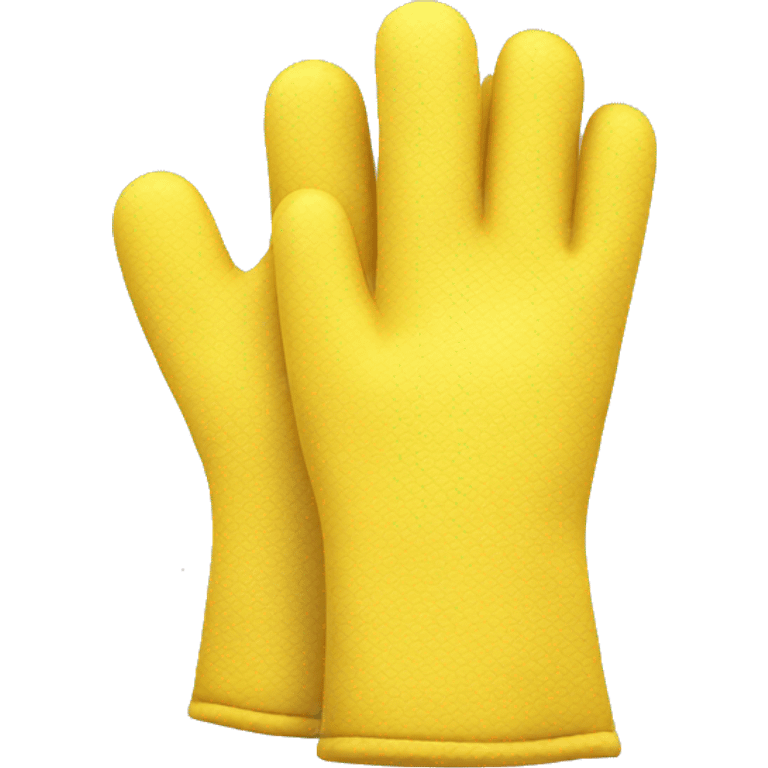 Two yellow kitchen gloves  emoji