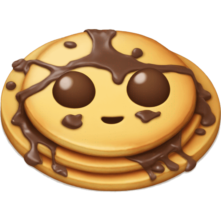 Soggy pancake with choco  emoji