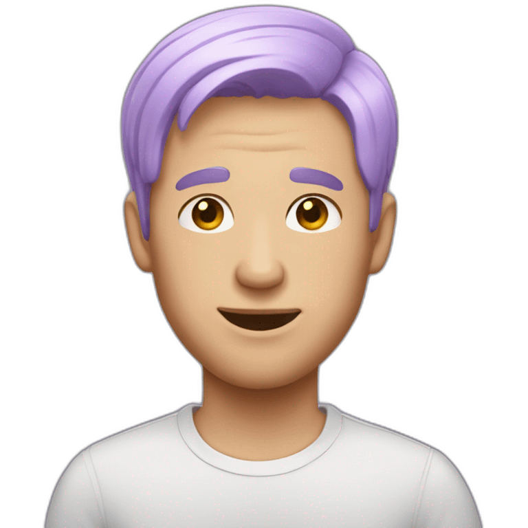 a guy with really short lilac hair emoji